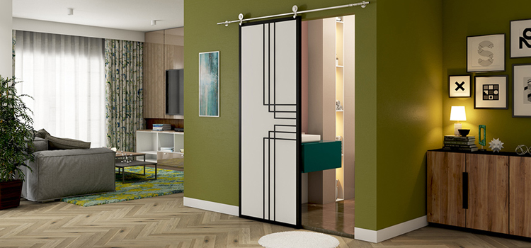 sliding bathroom door installation in Coconut Creek
